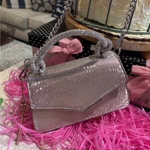 Aldo Sparkling Rose Metallic Mini Top-Handle Bag